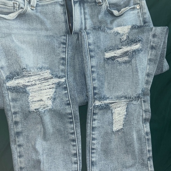 Pacsun high rise skinny jeans w/ rips & ripped ends - Picture 2 of 5